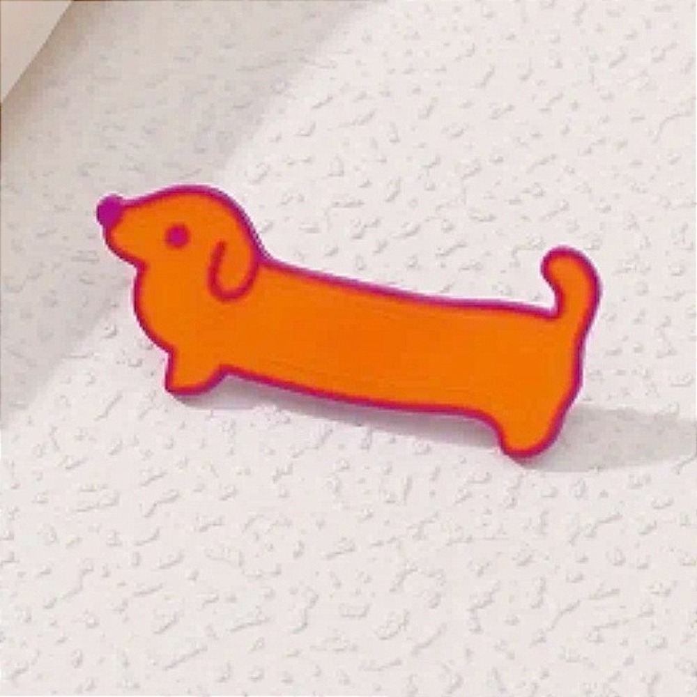 Cute Orange‎ Dachshund Dog pin Brooch Dog Lover Gift